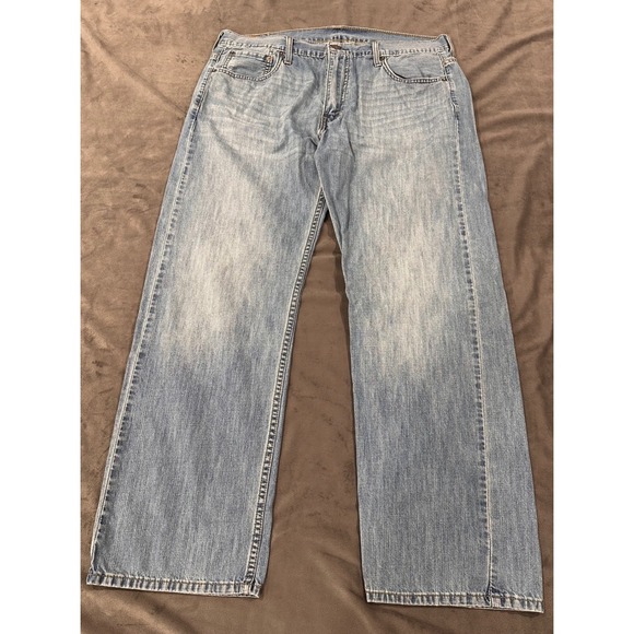 Levi's Other - Levis 569 Loose Straight Leg Jeans Mens 38x32 Light Wash Denim Blue